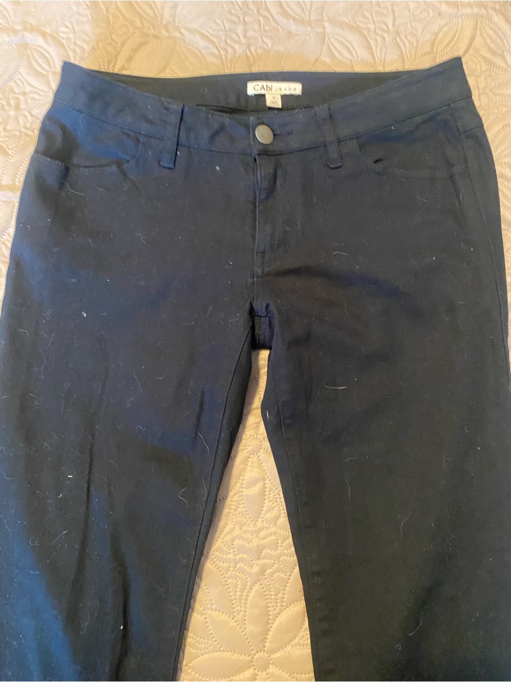 CAbi Black Wide-Leg Pull-On Trousers